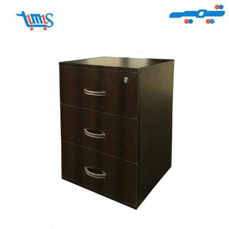 فایل کشو یی اداری نگین , فایل اداری 3 کشو زیر میزی , فایل چوبی , مبلمان اداری